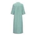 thumbnail image 3 of Erwazi Womens Maxi Dress Summer Fall Casual 3/4 Sleeve Button Down Shirt Dress Beach Cover Up Dress, 3 of 5