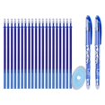 thumbnail image 1 of Ensemble de 23 Stylos Effaçables Pointe 0.5mm Poignée Lavable Confortable 2 Stylos 1 Gomme et 20 Bleus, 1 of 4