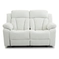 thumbnail image 4 of Glory Furniture Daria Faux Leather Reclining Loveseat in White, 4 of 6