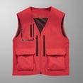 thumbnail image 2 of Riecok Mens Cargo Vest V Neck Sleeveless Jackets Lightweight Zip up Coats with Pockets Casual Athletic Outerwear, 2 of 4