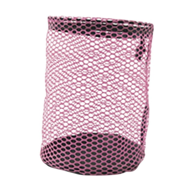 Bolas de golf Bolsa de almacenamiento Drawstring Multipurpose para playa con accesorios de cierre de cerradura de cable Saco de material portátil Rosa pequeño