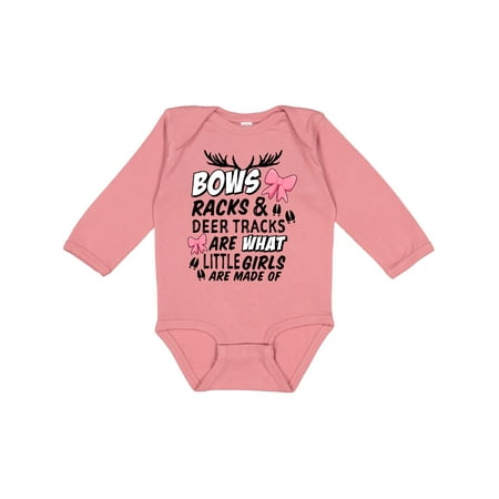 

Inktastic Hunting Season Bows Racks & Deer Tracks Gift Baby Girl Long Sleeve Bodysuit