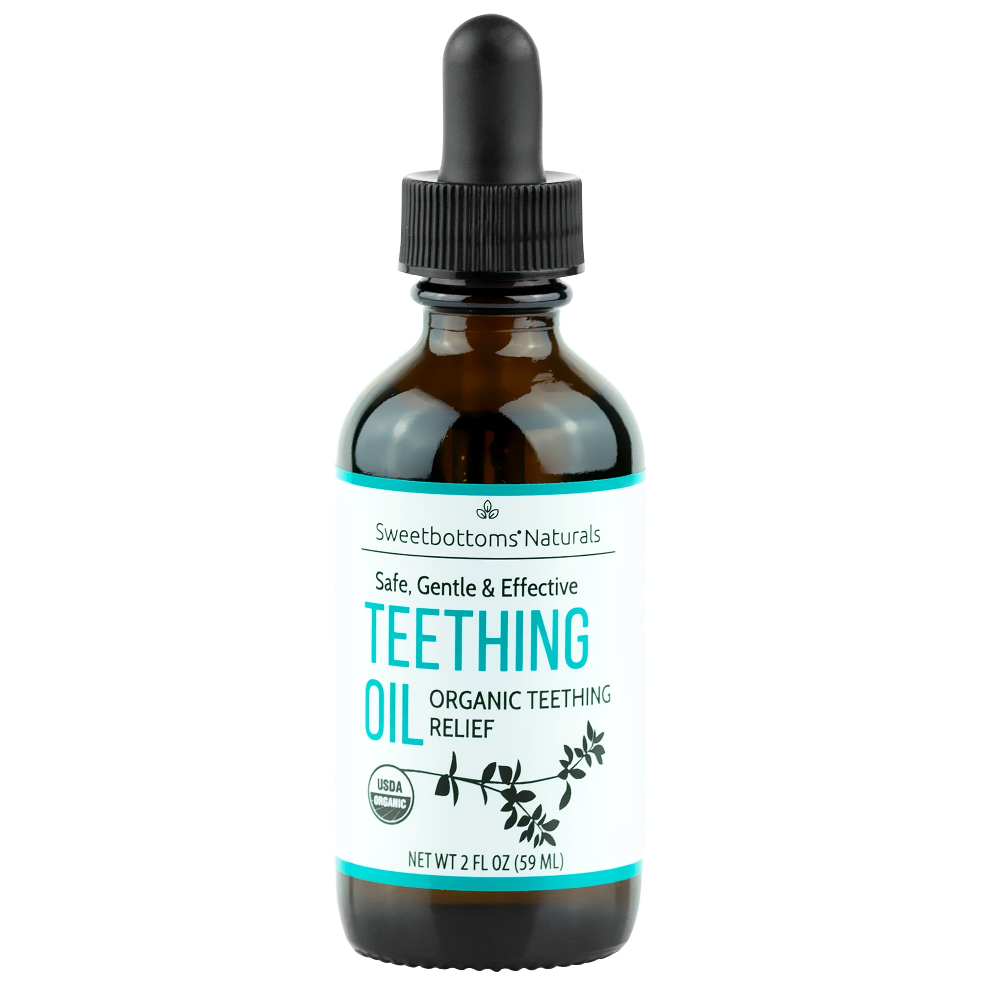 Certified Organic Teething Oil Ease Pain, Swelling & Quickly & Effectively