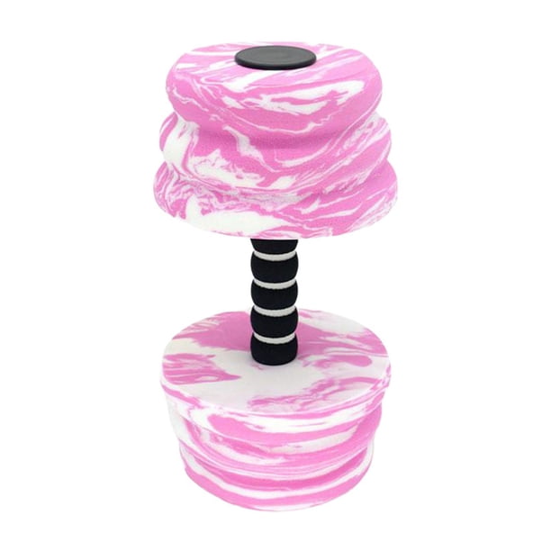 Mancuernas acuáticas Flotador de barra acuática Accesorios de natación portátiles Aeróbicos Rosa Blanco