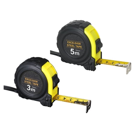 OATIPHO 2Pcs Distance Measuring Tape for Home and Construction Use in Black