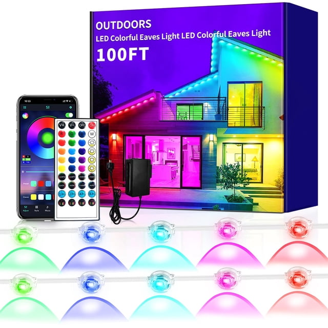 Cadena de luces para exteriores Yocrostar 30m RGB App Control IP67