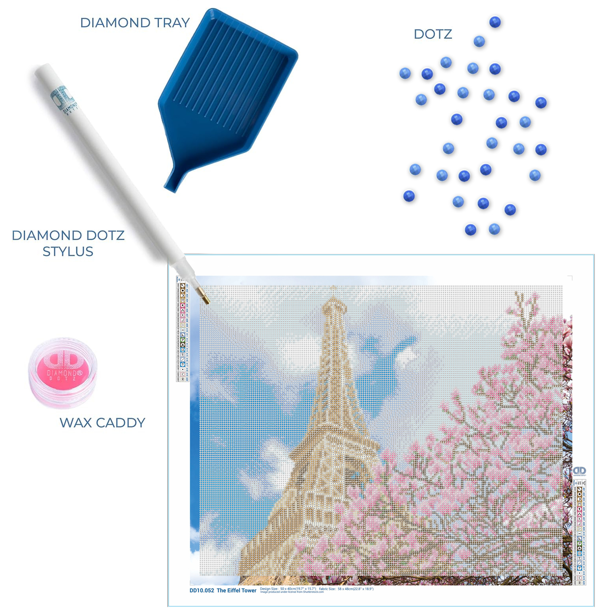 Diamond Dotz La tour Eiffel Diamond Painting Kits for Adults - Diamond Art Kits a Relaxing Creative Craft Kit with Dotz Gems 15.8x19.7