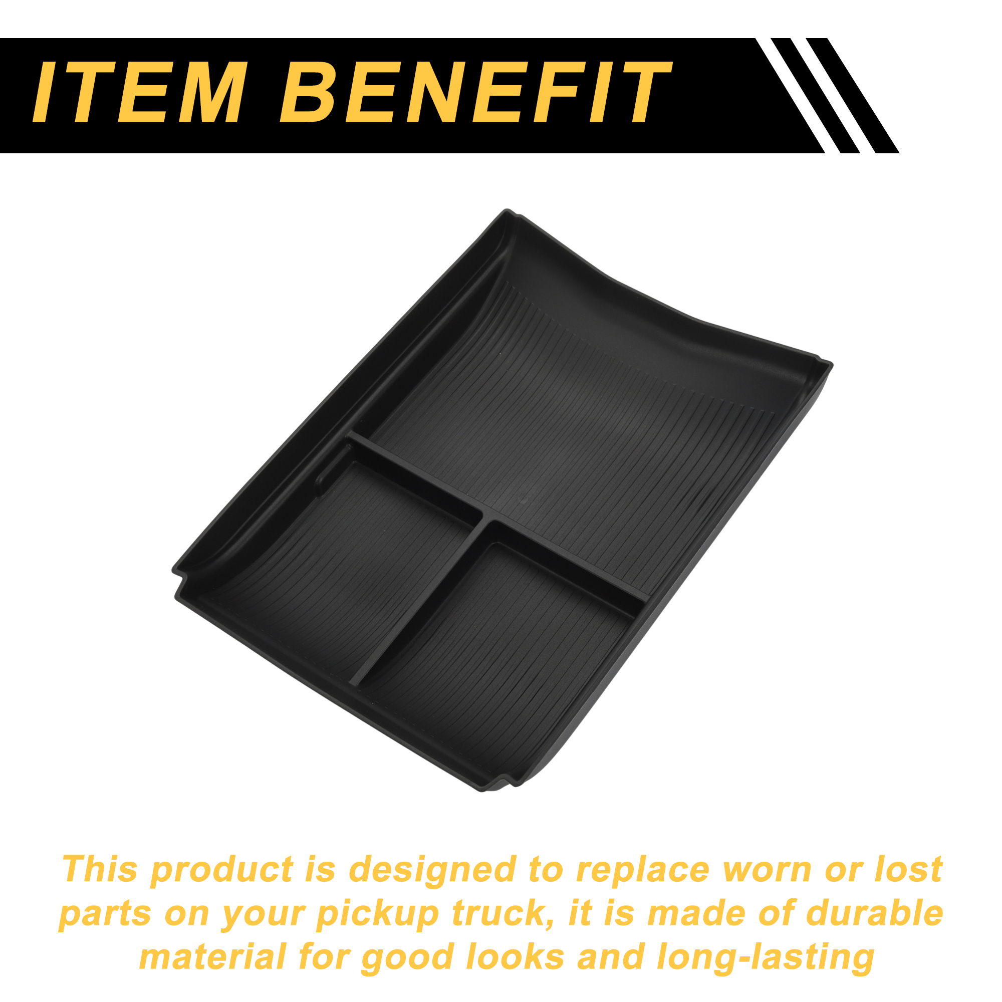 Unique Bargains Center Console Armrest Organizer Tray for VW ID.7 ID7/ID.7 GTX/ID.7 Tourer 2024 2025 Armrest Insert Tray Storage Box TPE Soft Rubber Black
