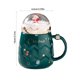 thumbnail image 3 of ¡Descuentos Únicos!, Taza de cerámica navideña con degradado perlado en rojo y verde, taza festiva con tapa, 450 ml, como regalo de Navidad para familiares, socios y compañeros de trabajo Akmoler, 3 of 9