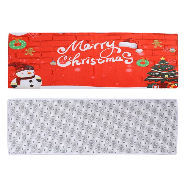 Peahefy Door Mat,Kitchen Floor Mat,Christmas Door Mat Floor Rugs Santa Snowman Pattern Doormat Flannel Bath Absorbent Mats Home Decor