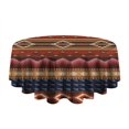 thumbnail image 5 of Round Waterproof Tablecloth 60×60 Inch, Bohemia Reusable Indoor/Outdoor Durable Table Cover for Party Kitchen Dinner Room Decor, 5 of 6