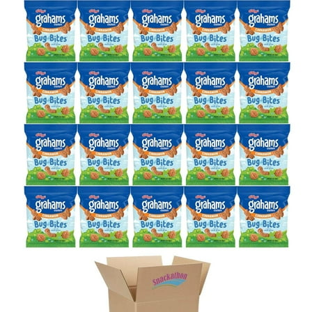 Kellogg's Keebler Bug Bite Graham Cracker Snack Packs, Cinnamon, 1 Ounce, Pack of 20
