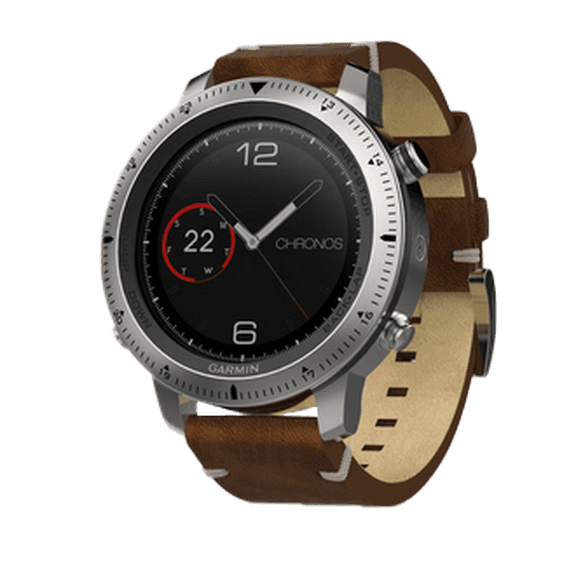 Garmin Fenix Chronos w/ Leather Band, GPS Smartwatch (Garmin Certified )