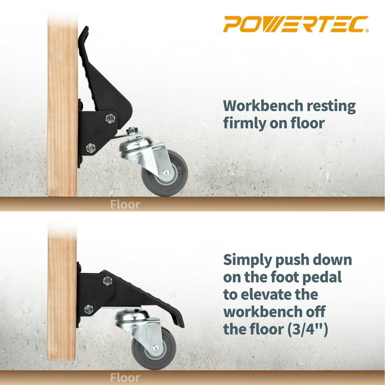 2-3/8 in. x 3-3/4 in. Quick-Release Caster Plates (4-Pack) 2-3/8 in. x 3-3/4 in. Quick-Release Caster Plates (4-Pack)