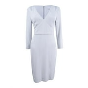 Calvin Klein Women's Shimmer Shoulder-Cutout Dress (6, Eggshell)