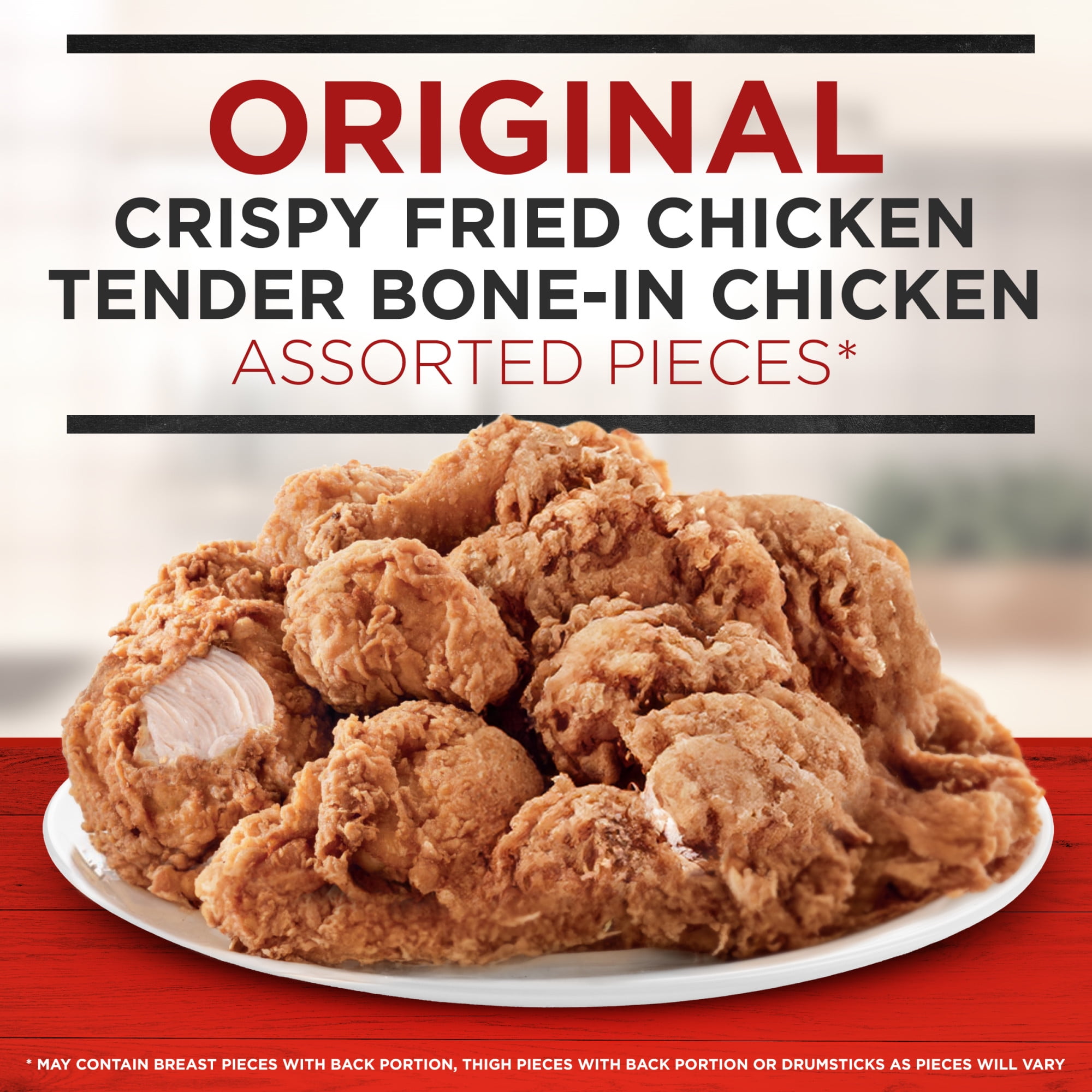 Banquet Original Crispy Fried Chicken, 14g Protein per Serving, Frozen Meal, 42 oz.