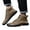 a-Khaki, variant on Mens Casual Leather Shoes Lace up Ankle Chukka Boots Slip on Loafers Mid top Sneakers Walking Driving Booties