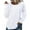 White, variant on Xutthjh Women Sweaters Casual Long Sleeve Crew Neck Ruffle Knitted Pullover Sweater Tops Knitwear