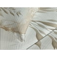 thumbnail image 4 of Ambesonne Neutral Quilted Bedspread Set 3 Pcs, Leaves on Marble Background, Queen Size, Sepia and Dark Sea Green, 4 of 4