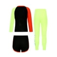 thumbnail image 4 of Jhaoyu Girls Swimsuits 3 Pieces Long Sleeve Rash Guard Set Quick Dry Bathing Suits UPF 50+ Swimwear Black XXL, 4 of 7