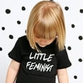 thumbnail image 3 of Love Bubby T-Shirt for Kids - Little Feminist (Unisex, Black, 4T), 3 of 7
