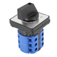thumbnail image 2 of 3X 3 Positions On-Off-on Changeover Control Cam Switch 20A,3 x Changeover Cam Switch,Black & Blue, 2 of 8