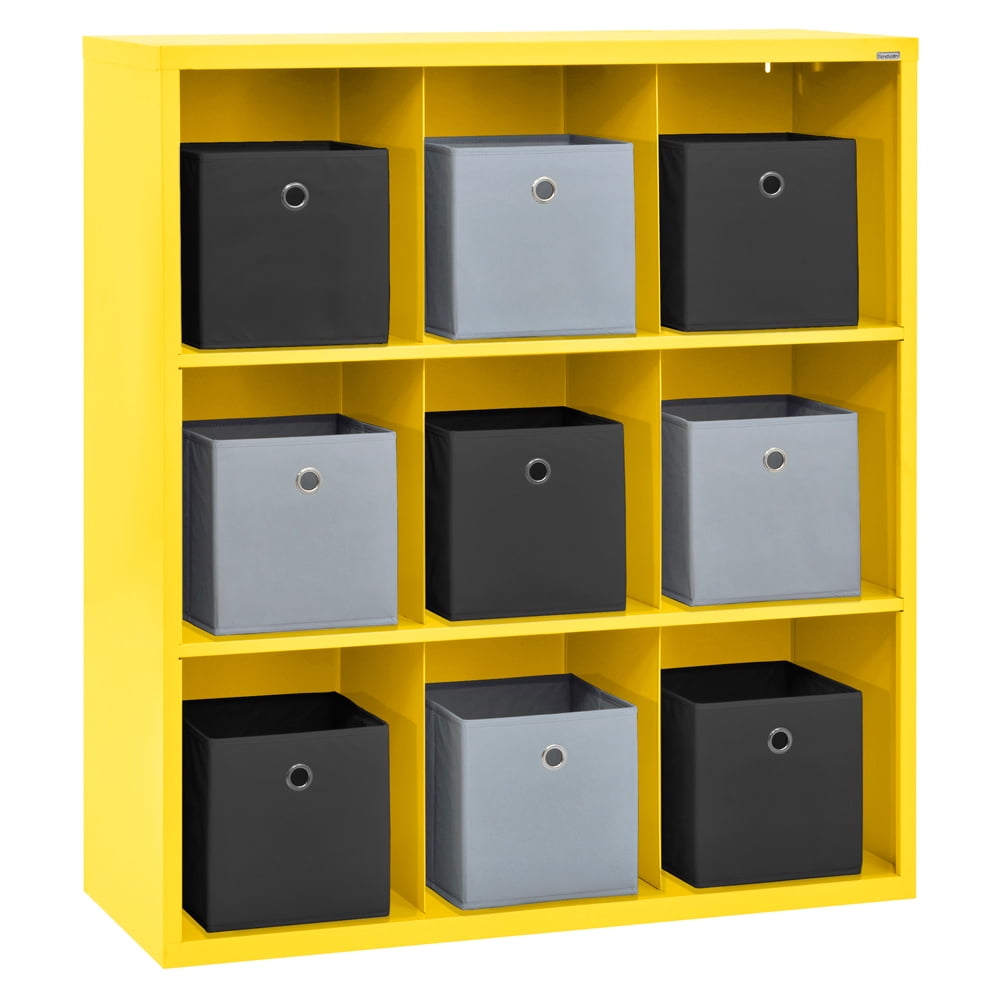 Cubby 46 in. x 52 in. Yellow 9-Cube Organizer