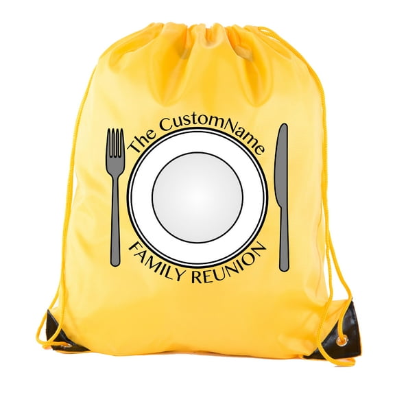 Thanksgiving Plate with custom name- Family Reunion Party Favor Bags