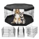 thumbnail image 1 of Parque infantil para perros VEVOR, 8 paneles, 76 x 61 cm, metal para interiores y exteriores, 1 of 9