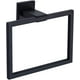 thumbnail image 1 of Toallero cuadrado de aro (negro) Toallero de baño Perchero Accesorios de baño Hotel contemporáneo Estilo cuadrado Montado en la pared Acero inoxidable Sus 304 pulido, 1 of 5