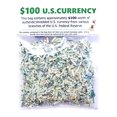 thumbnail image 2 of Dinero estadounidense triturado en efectivo Moneda $100 Genuino Confeti Tamaño de calcetín Unbranded Unbranded, 2 of 2
