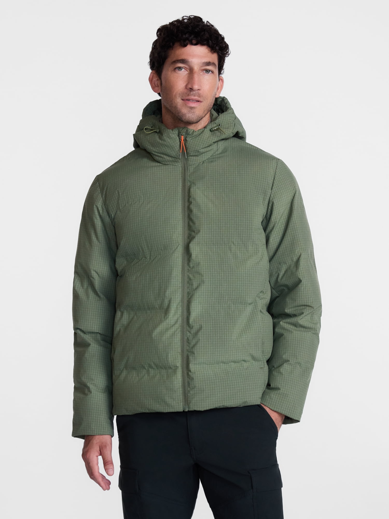 Ozark Trail Men's and Big Men's Ripstop Puffer Jacket, Sizes S-3XL