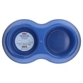 thumbnail image 4 of Vibrant Life Medium 6.25-Cup Double Diner Pet Bowl, Blue, 4 of 6