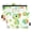 Cartoon Cute Baby Dinosaur, variant on Running Horse and Rose 2 Pack Pencil Pouch for 3 Ring Binder Smooth Zipper Folders with Pockets Clear Window Pencil Case