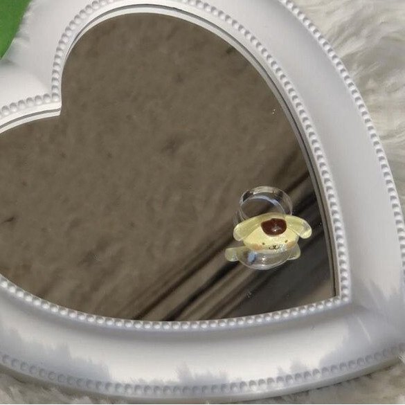Anillo Sanrio Kuromi Lindo Corazón De Niña De Dibujos Animados Suave De Pareja Regalo Novia