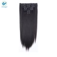 thumbnail image 3 of Deago 24" inch 16 Clips Full Head Long Straight Clips in on Synthetic Hair Extensions Hair 6 pieces for Women "Black", 3 of 8