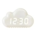 thumbnail image 1 of Nube blanca Despertador niños Luz LED Mesa Control de voz Despertador Relojes digitales Escritorio Despertador electrónico USB Powere B5R2, 1 of 5