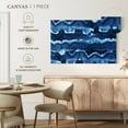 thumbnail image 4 of Elephant Stock Blue Abstract Tie Dye Wall Art - Horizontal Canvas Wall Art - Living Room Wall Decor - Abstract Canvas - Blue And White Decor - 45" x 30", 4 of 4