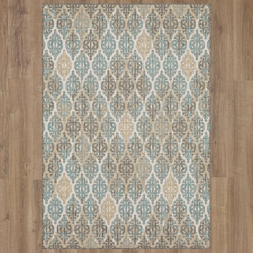 Mohawk Home Ronda Outdoor Area Rug, Light Grey, 4' x 5' 6"
