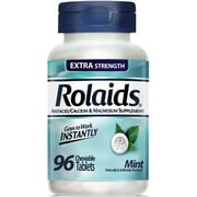 Rolaids Extra Strength Antacid, 96 Chewable Tablets, Mint Flavor, Extra Strength Heartburn Relief