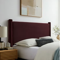 Modway Rael Performance Velvet Queen Headboard in Mulberry