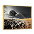 thumbnail image 2 of Designart "Rainbow Colorful Contrast Grey Tree horizon I" Rainbow Floater Framed Wall Decor, 2 of 7