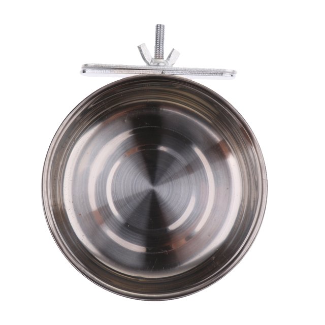 Jaulas Alimentador Recipiente Aguccesorios de de Usar Elegante Sunnimix Cuenco de pájaros de acero inoxidable