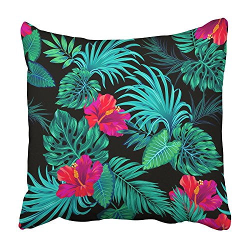 USART Colorful Amazing Tropical Intricate Palms and Hibiscus Botanical