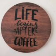 thumbnail image 1 of Boreal Craft Coffee Round Wooden Art Kit DIY Art With Stand For Beginners Adults Children Art Round Wooden Coffee Coffee Wooden 1PC round Small Kitchen Table Set, 1 of 3