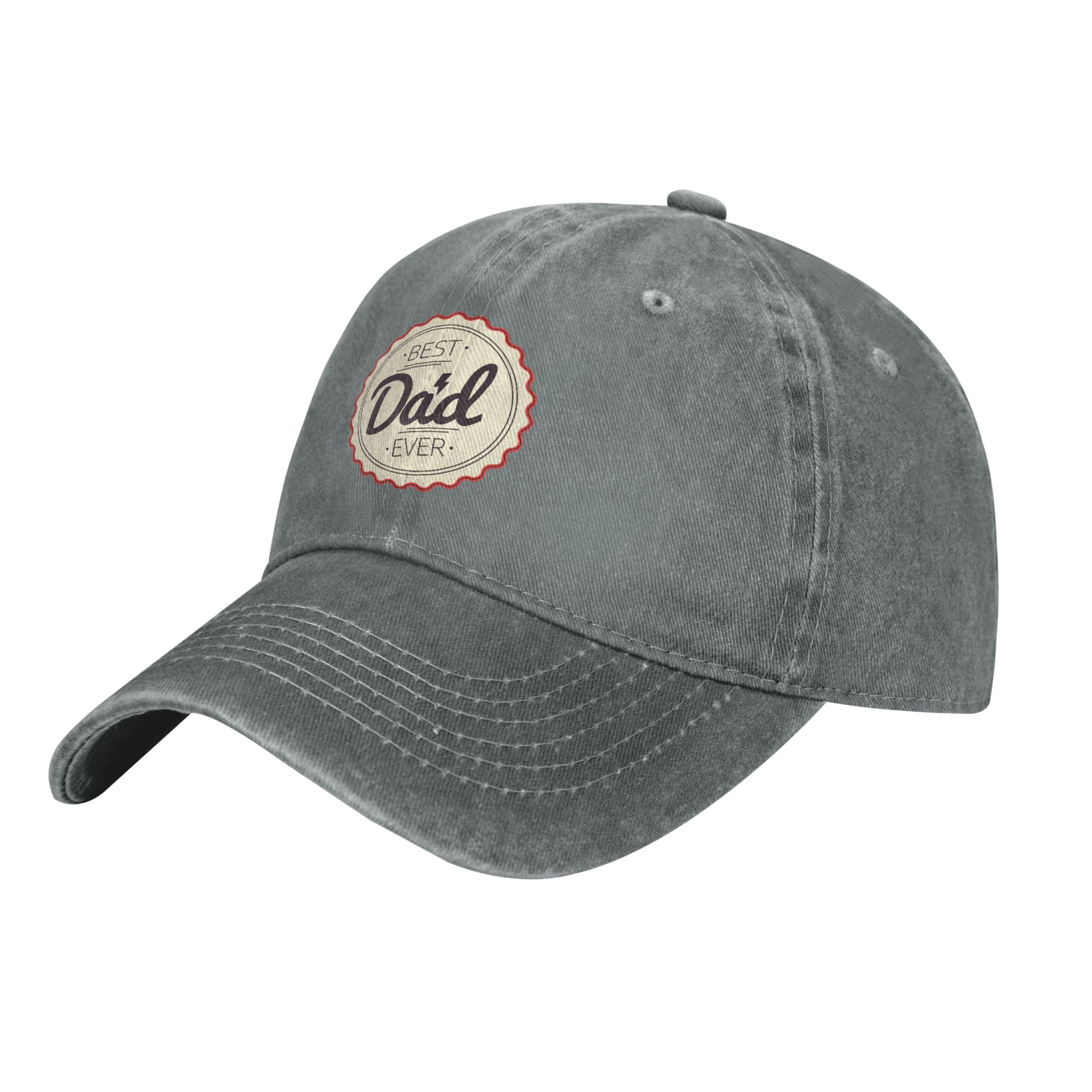 'Best Papa Ever' Denim Baseball Cap – Adjustable Dad Hat For Men & Women | Casual Sports Cap With Embroidery - View #3