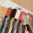 thumbnail image 3 of LAIQIEN Ribbon Bookmarks Leather Bookmarks Creative Book Markers Bible Page Markers with 5 Color Ribbons for Book Reading, 3 of 19