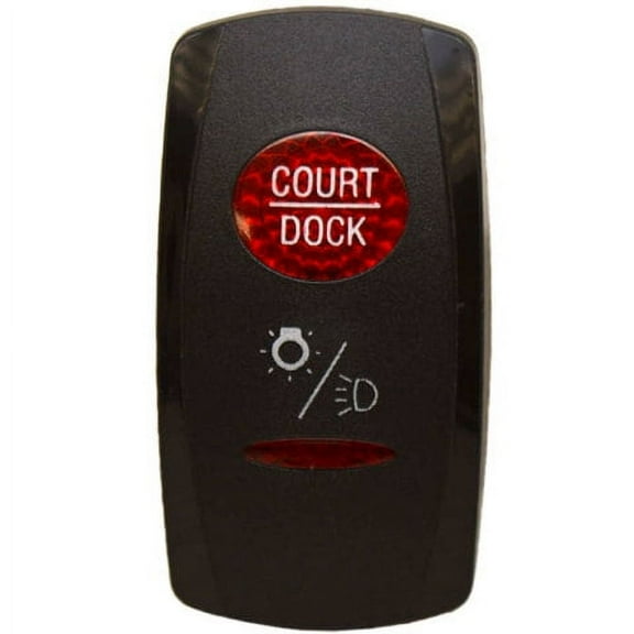 Carling Boat Rocker Switch Cover | Court / Dock Black Plastic Actuator