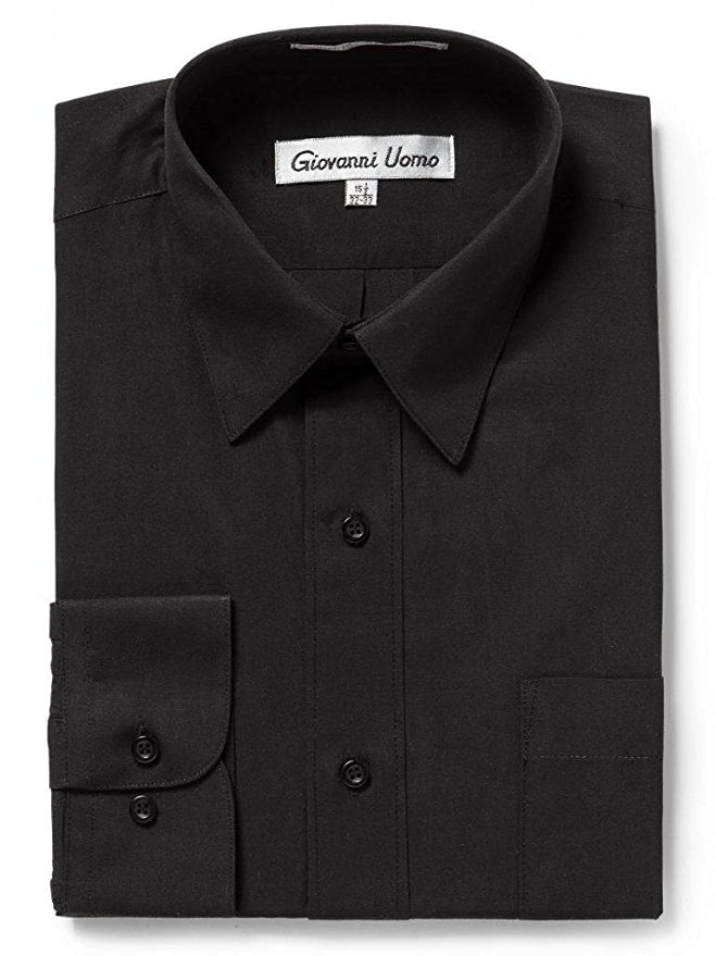 mens black dress shirt walmart