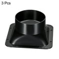 thumbnail image 3 of Uxcell 4 Inch Duct Connector Flange Exhaust Hose Flange ABS Square Air Duct for Heating Cooling Ventilation 3 Pack, 3 of 5